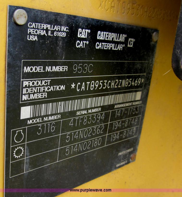 image for item C2232 2003 Caterpillar 953C track loader