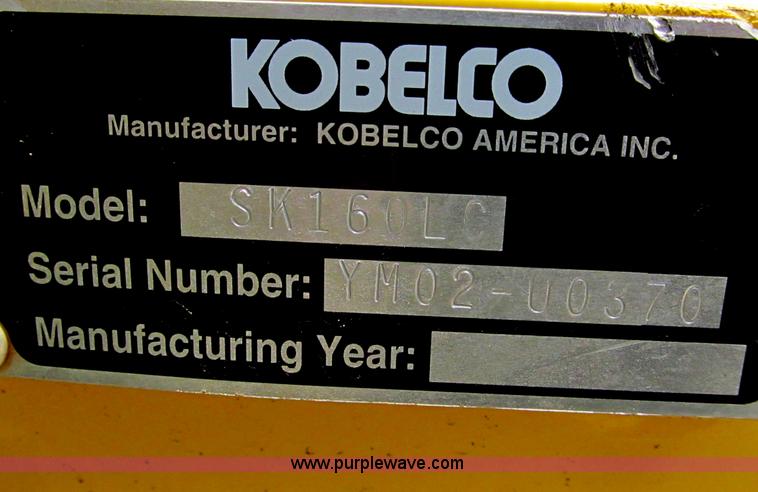 image for item C2233 2003 Kobelco SK160LC excavator