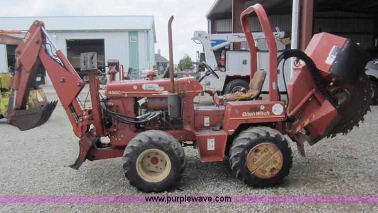 image for item D2015 Ditch Witch 4500 trencher with rock saw and backhoe attachments