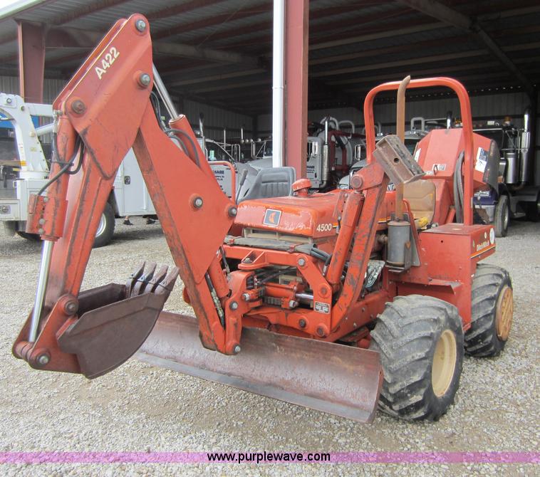 image for item D2015 Ditch Witch 4500 trencher with rock saw and backhoe attachments