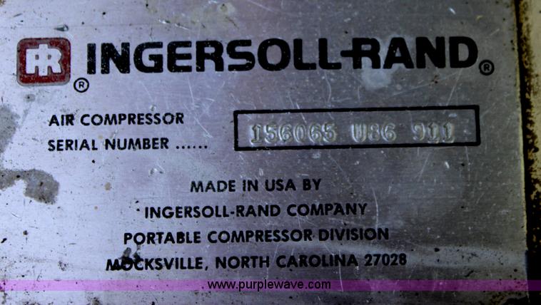 image for item D7833 Ingersoll Rand 100 portable air compressor