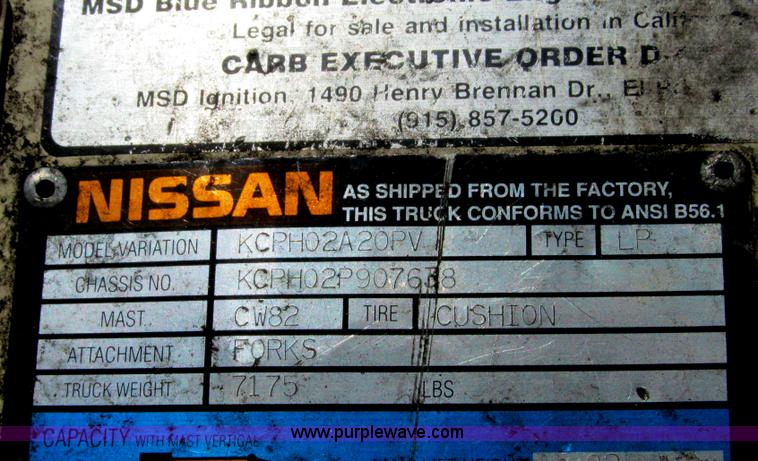 image for item F3002 1996 Nissan Enduro 40 forklift