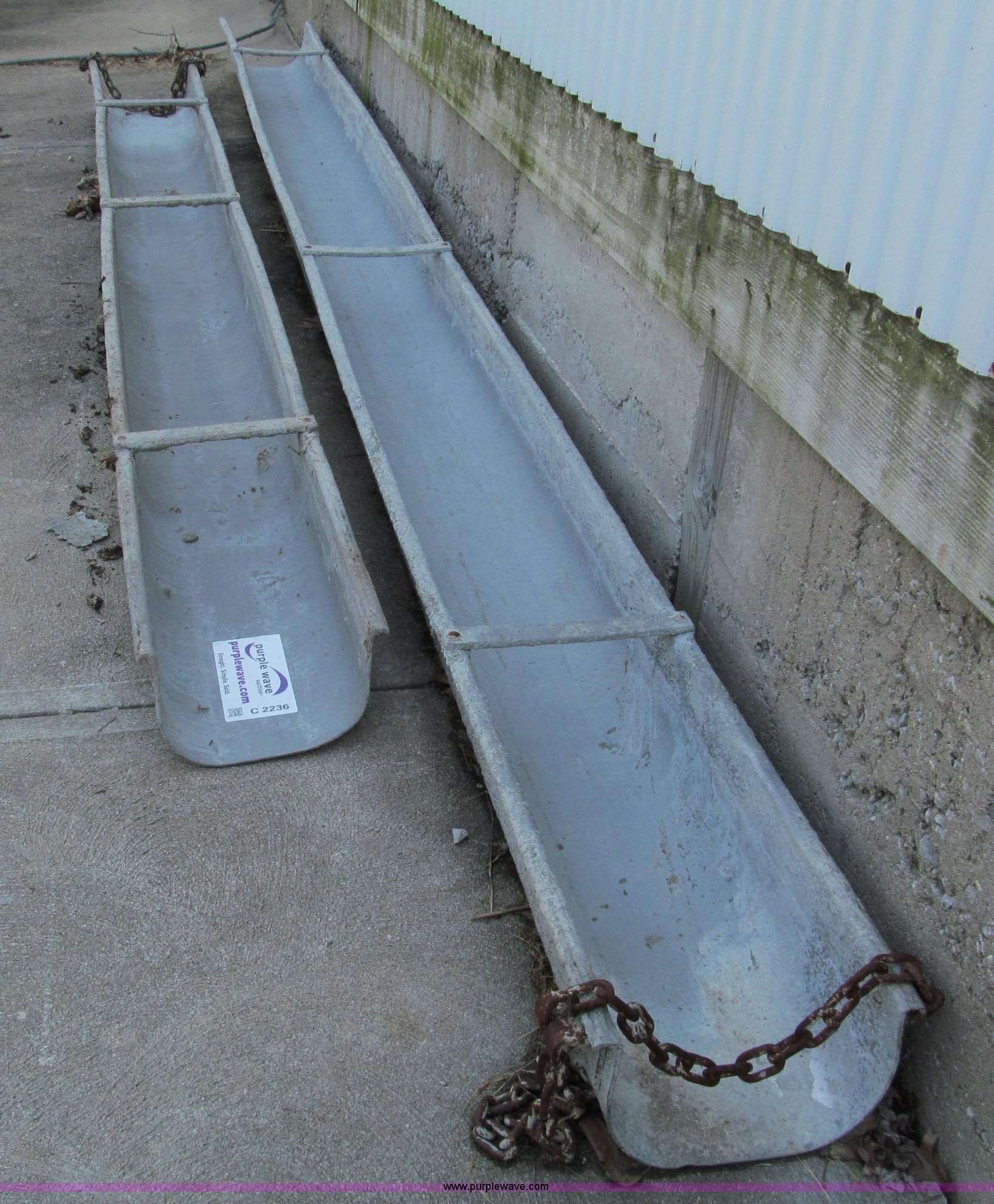(2) aluminum concrete chutes in Lees Summit, MO Item C2236 sold