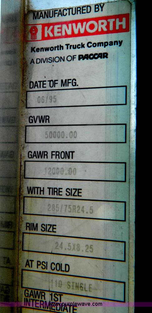 image for item B3775 1996 Kenworth T600 semi truck