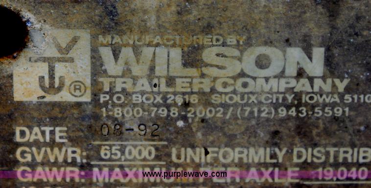 image for item D5179 1993 Wilson 48' cattle pot trailer