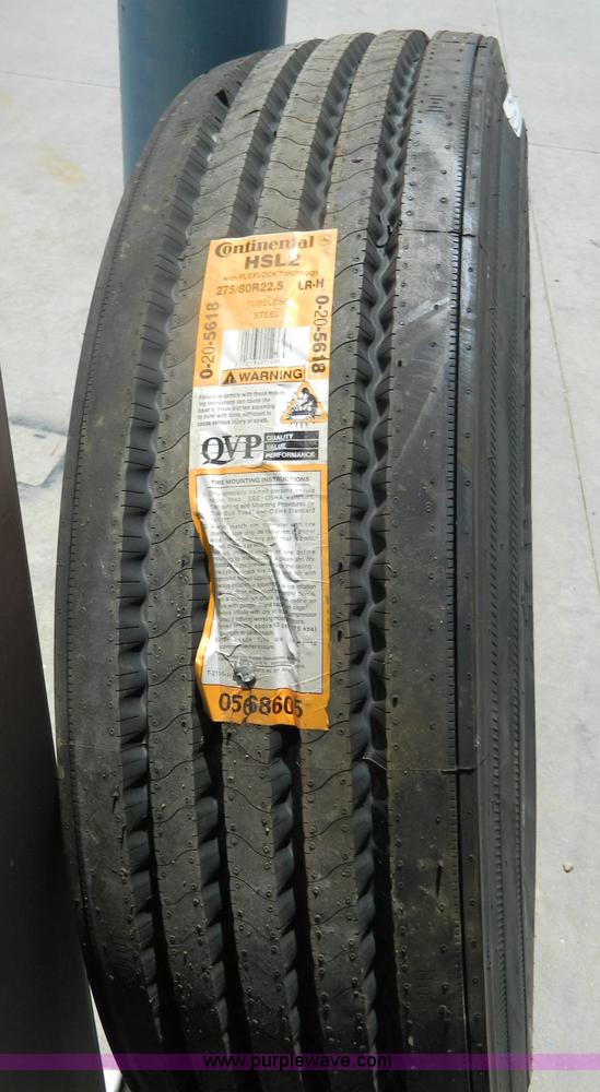 image for item T9988 (2) Continental 275/80R22.5 tires
