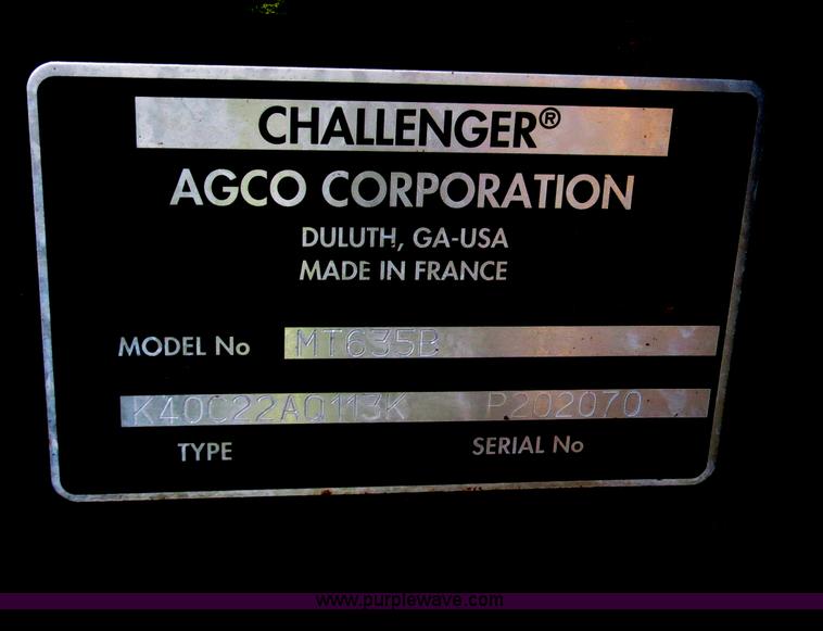 image for item B2435 2005 Challenger MT635B tractor