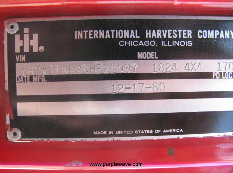 image for item A6450 1981 International 1824 off-road firetruck