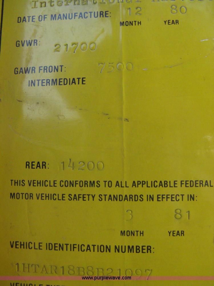 image for item A6450 1981 International 1824 off-road firetruck