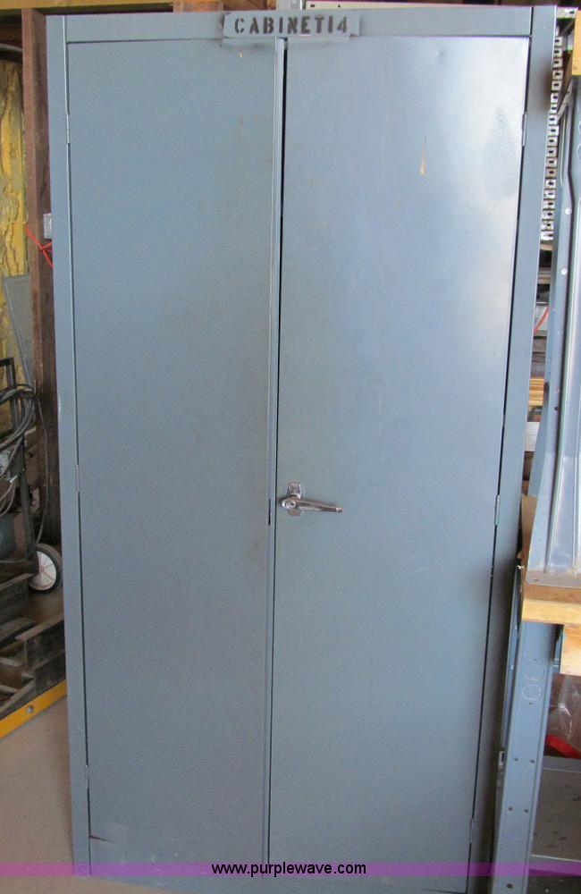 image for item A8350 (3) tables and a steel cabinet