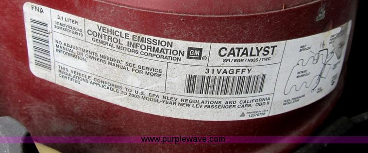 image for item B2743 2003 Chevrolet Malibu LS