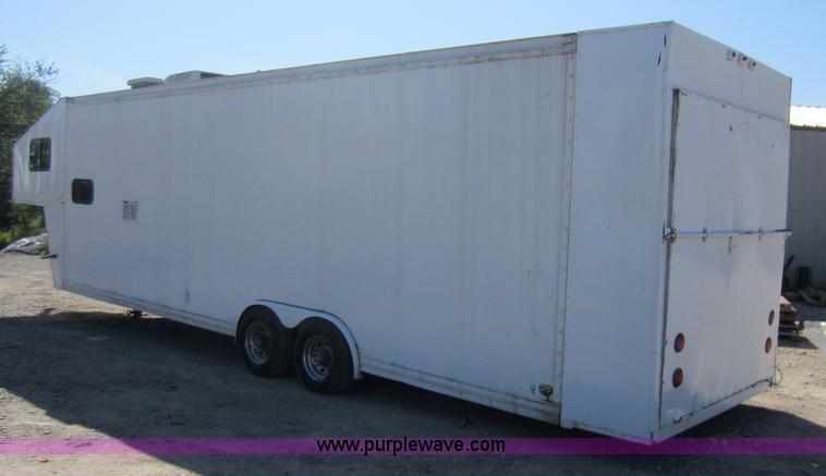 image for item D5544 1980 28' tandem axle enclosed trailer