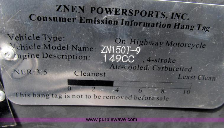 image for item K9296 2008 Znen RCX150R moped