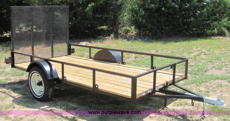 image for item L9880 2012 shop built 5 x 10 utility trailer