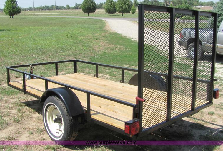 image for item L9880 2012 shop built 5 x 10 utility trailer