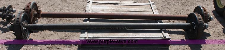 image for item L9920 (2) 7,500 lbs trailer axles with brakes