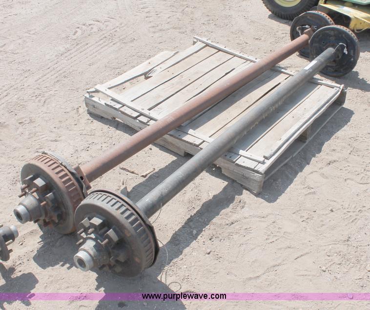 image for item L9920 (2) 7,500 lbs trailer axles with brakes