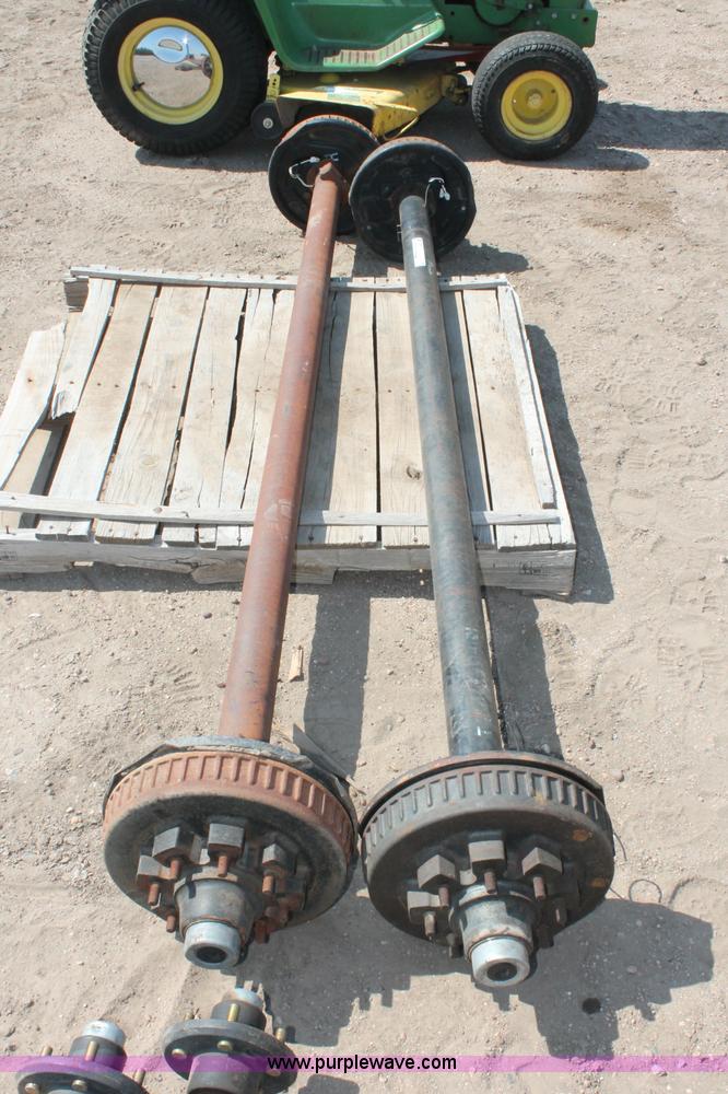 image for item L9920 (2) 7,500 lbs trailer axles with brakes