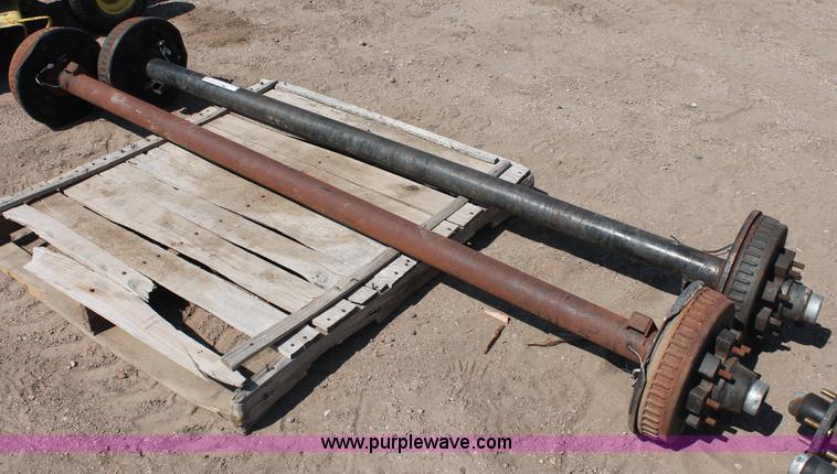 image for item L9920 (2) 7,500 lbs trailer axles with brakes