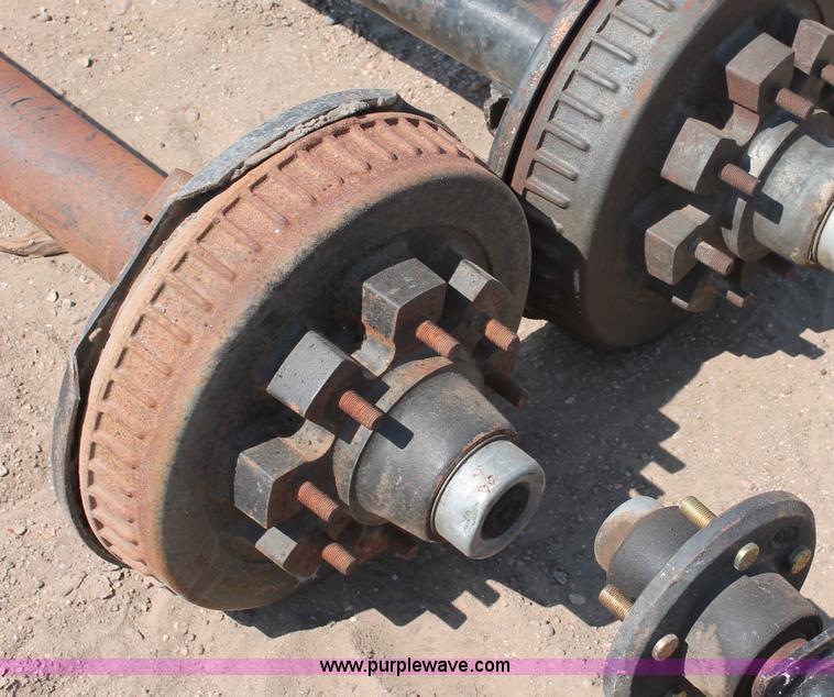 image for item L9920 (2) 7,500 lbs trailer axles with brakes