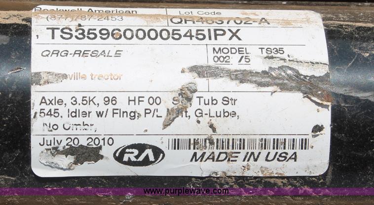image for item L9921 (2) Rockwell American 3,500 lbs trailer axles