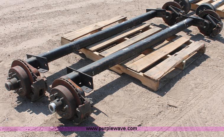 image for item L9923 (2) Con-Way 7,500 lbs torture axles with brakes