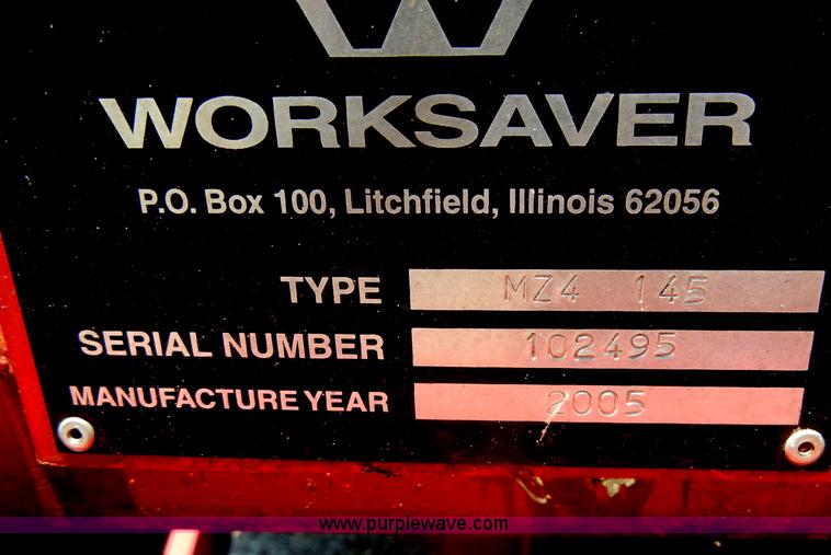 image for item N9874 2005 Work Saver MZ4 145 tiller attachment