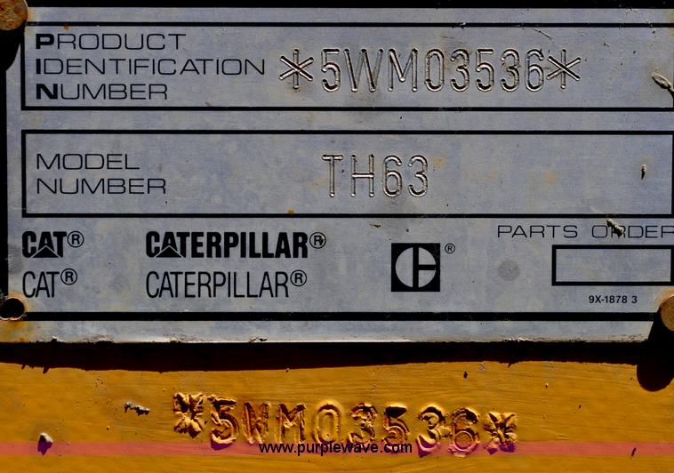 image for item A5949 2000 Caterpillar TH63 telehandler