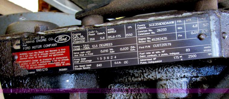 image for item A7520 1996 Ford F850 dump truck