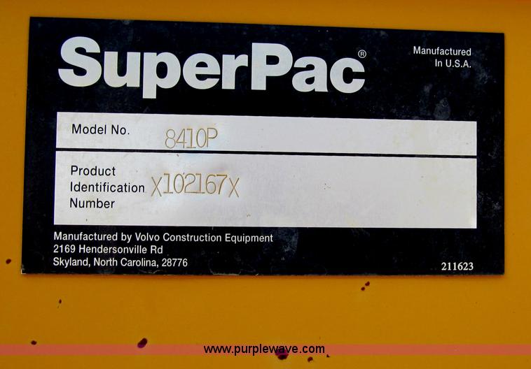 image for item A7525 2002 Superpac 8410P padfoot compactor