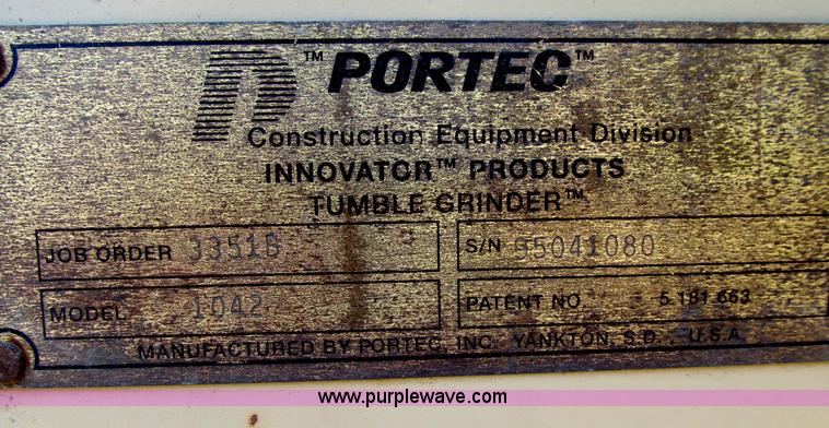 image for item A8361 Portec 1042 portable tumble grinder