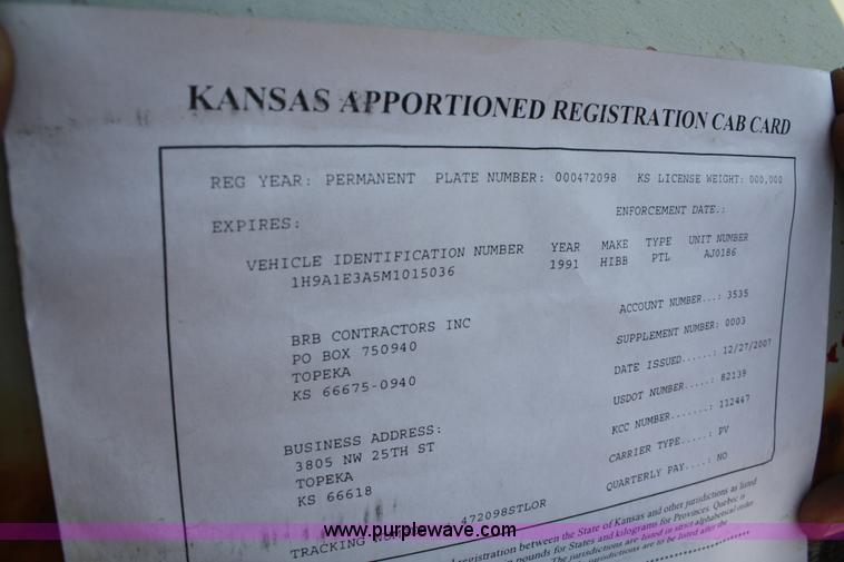 image for item B6665 1991 Hilbilt 21' end dump trailer