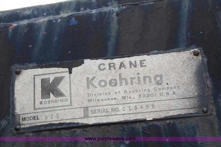 image for item B6839 1973 Koehring 405 20 ton crane