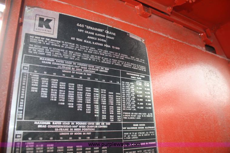 image for item B6841 1973 Koehring 665 65 ton crane