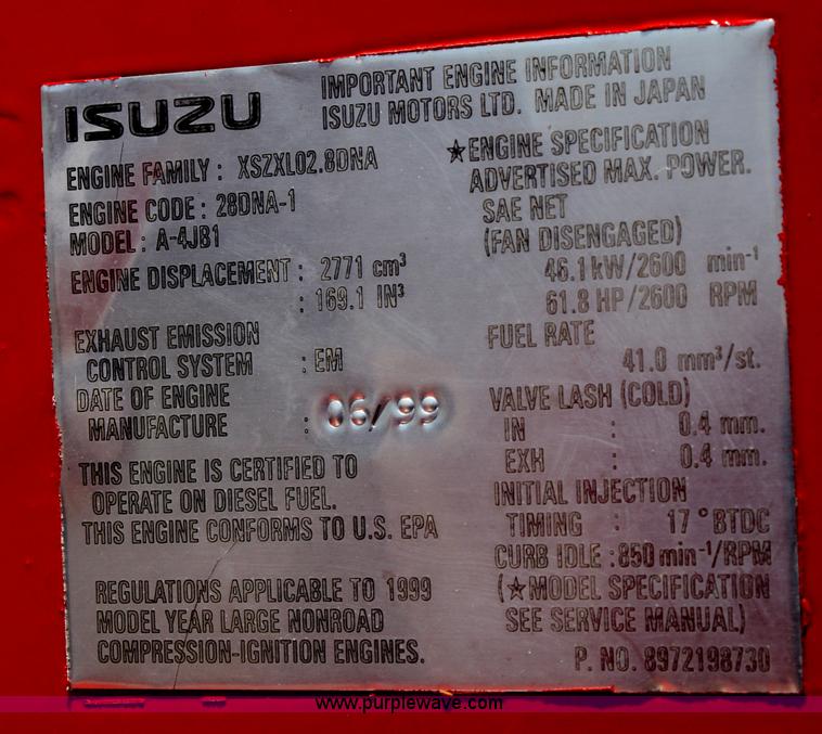 image for item B6842 1999 Takeuchi TL126 track skid steer