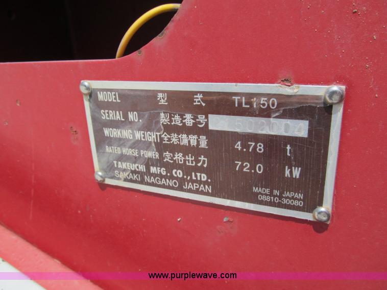 image for item C2365 2004 Takeuchi TL150 track skid steer