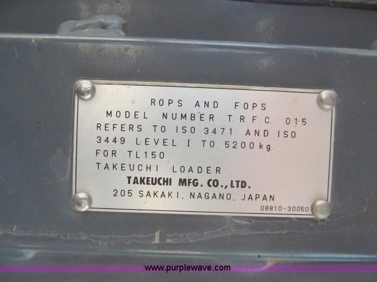 image for item C2365 2004 Takeuchi TL150 track skid steer