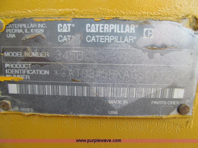 image for item D6508 2001 Caterpillar 345BL Series II excavator