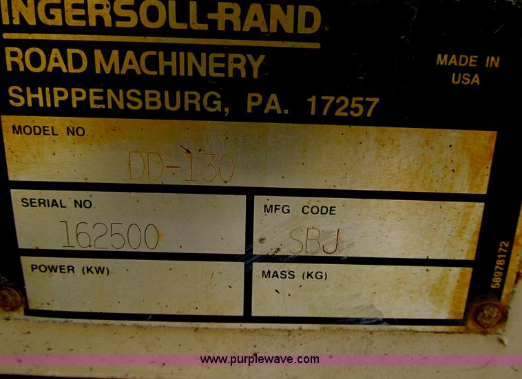 image for item K9277 2000 Ingersoll Rand DD130 articulating vibratory roller