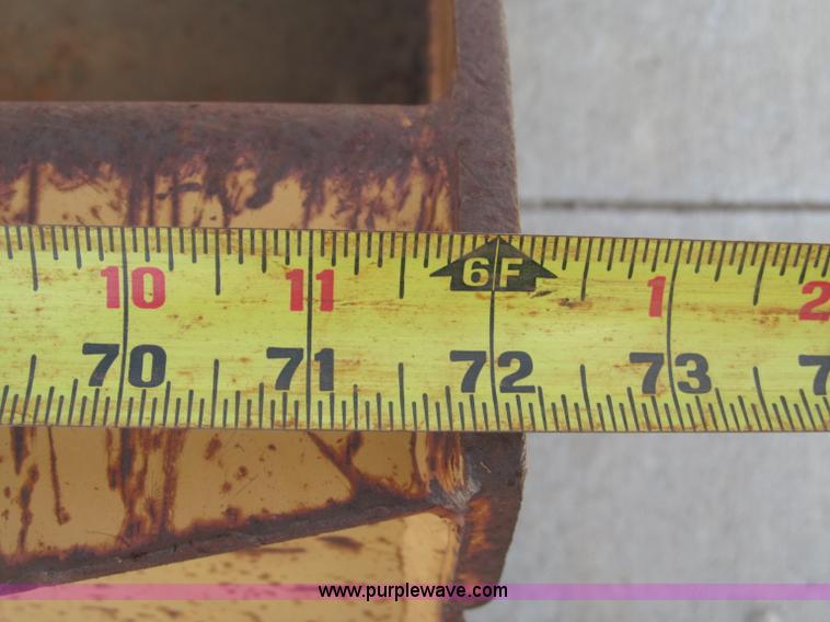 image for item K9505 72" skid steer bucket with bolt-on tooth bar