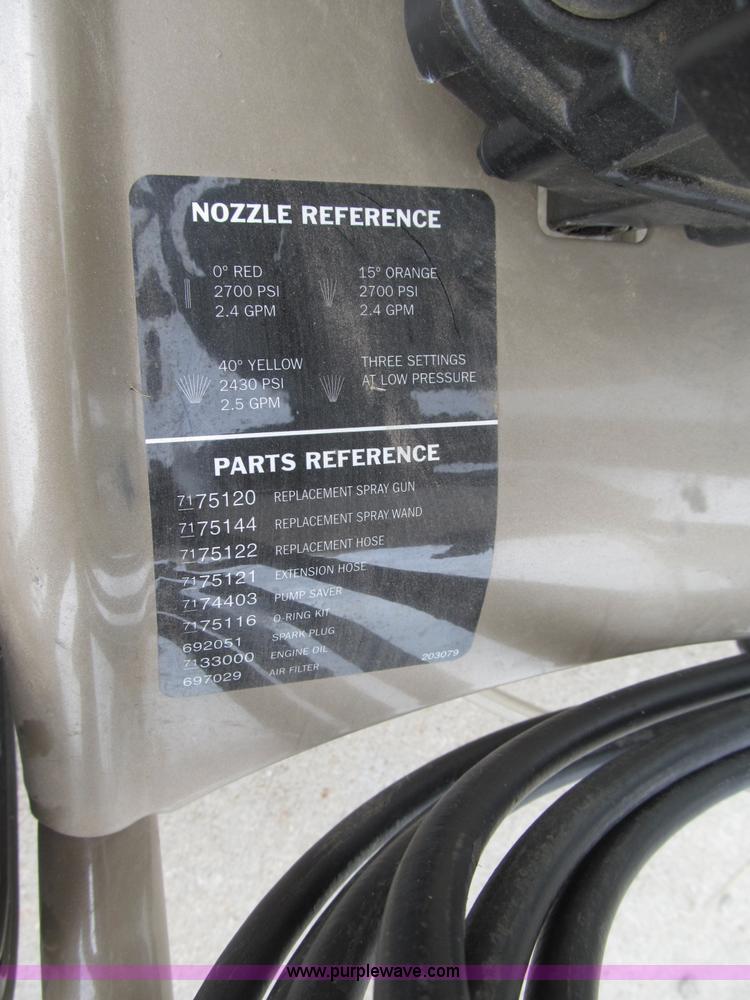 image for item K9508 Craftsman 2,700 PSI gas powered pressure washer