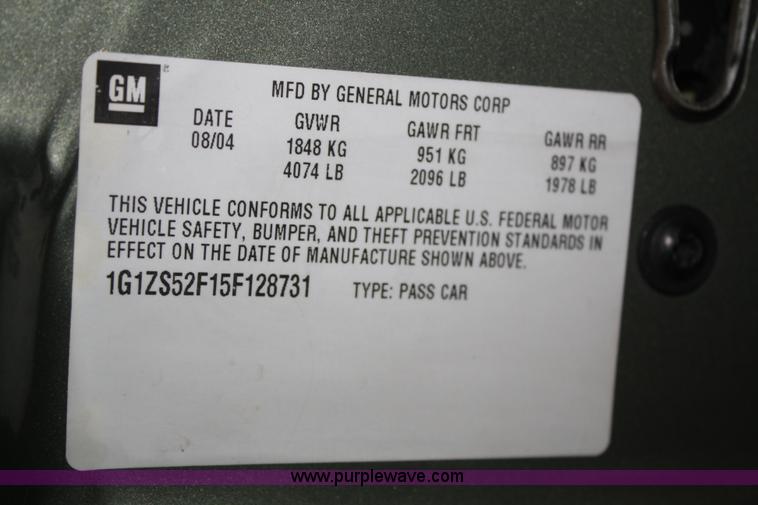 image for item B6831 2005 Chevrolet Malibu