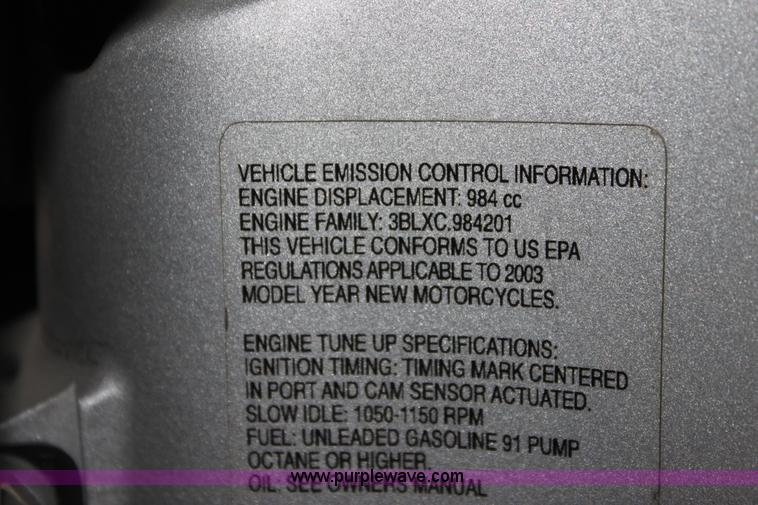 image for item D5426 2003 Buell Lightning XB9S motorcycle