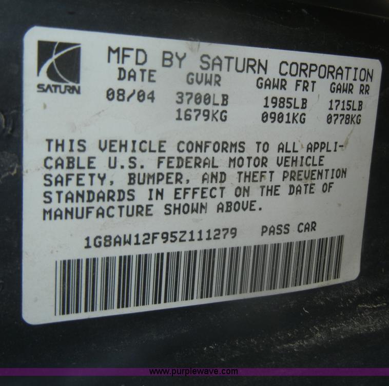 image for item D4233 2005 Saturn Ion 3
