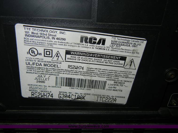 image for item N9884 RCA 52" HD television