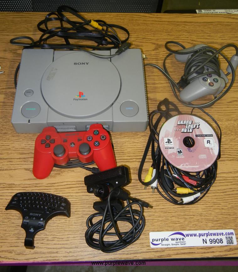 image for item N9908 PlayStation game console with accessories