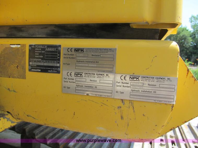 image for item C2326 2008 Komatsu PC400LC-8 excavator