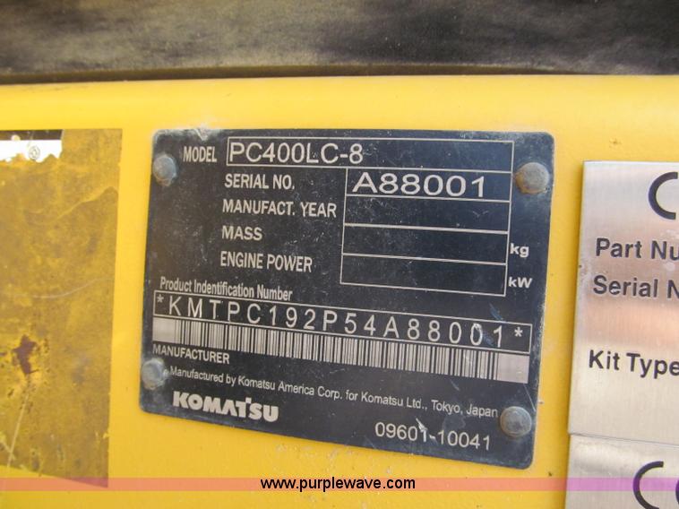 image for item C2326 2008 Komatsu PC400LC-8 excavator