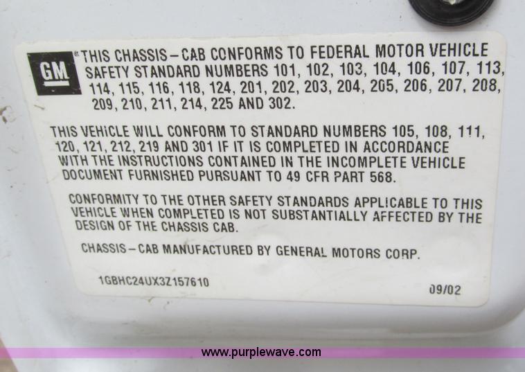 image for item C2388 2003 Chevrolet Silverado 2500 HD service truck