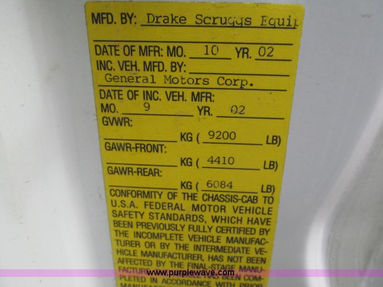 image for item C2388 2003 Chevrolet Silverado 2500 HD service truck